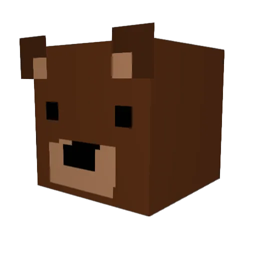 Wokstar3340 Minecraft avatar head, 3D render