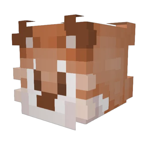 WolFeel Minecraft avatar head, 3D render