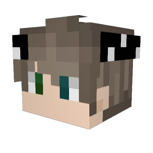 WolGod Minecraft avatar head, 3D render