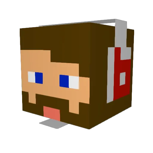 Wolf0471 Minecraft avatar head, 3D render