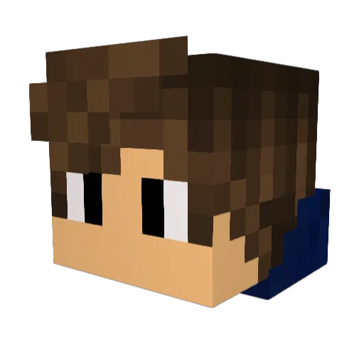 Wolf11 Minecraft avatar head, 3D render