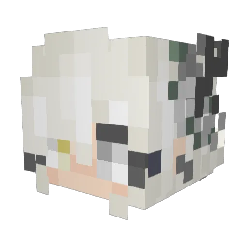 Wolf1413 Minecraft avatar head, 3D render