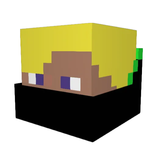 Wolf1fof Minecraft avatar head, 3D render