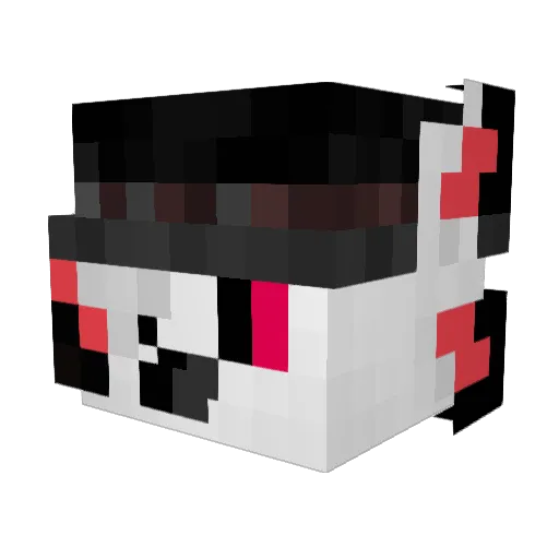 Wolf2o97 Minecraft avatar head, 3D render