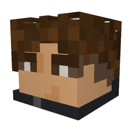 Wolf327806 Minecraft avatar head, 3D render