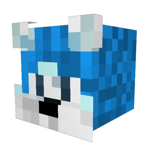 WolfBearYT Minecraft avatar head, 3D render