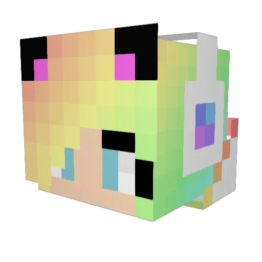 WolfClaws123 Minecraft avatar head, 3D render