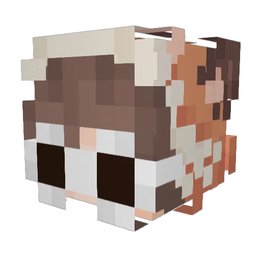 WolfCritter Minecraft avatar head, 3D render