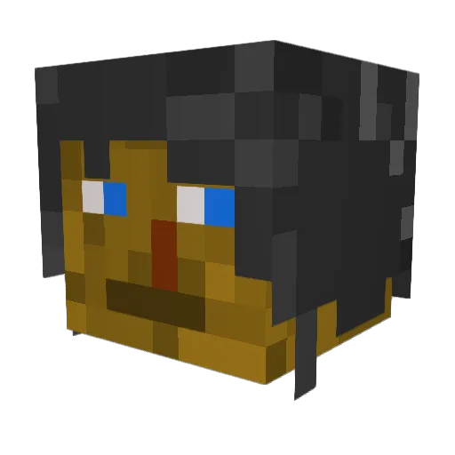 WolfDenn Minecraft avatar head, 3D render