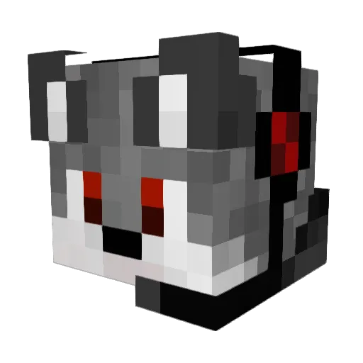 WolfDraco Minecraft avatar head, 3D render