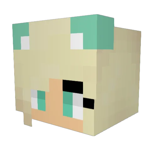 WolfFaerie Minecraft avatar head, 3D render