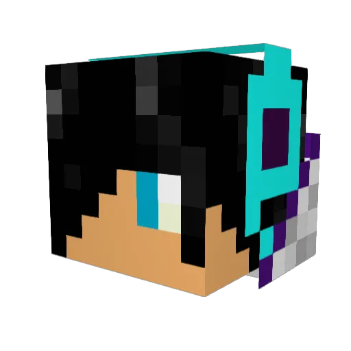 WolfFang402 Minecraft avatar head, 3D render
