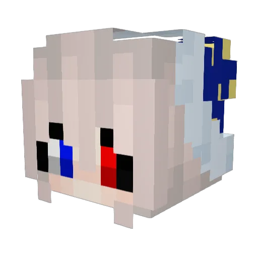 WolfG1rl Minecraft avatar head, 3D render