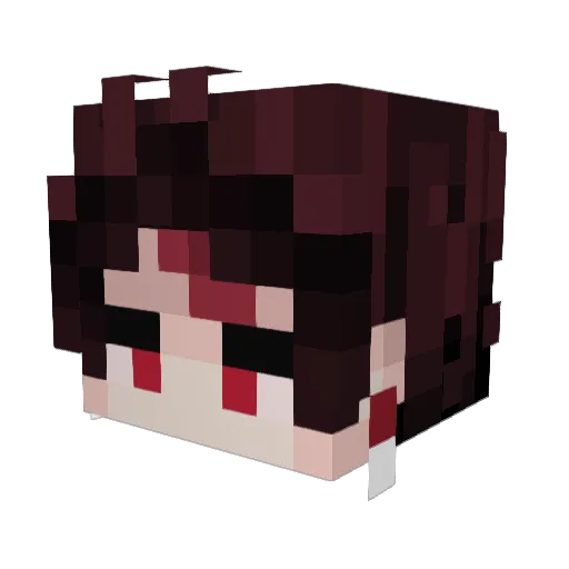 WolfGDoom Minecraft avatar head, 3D render
