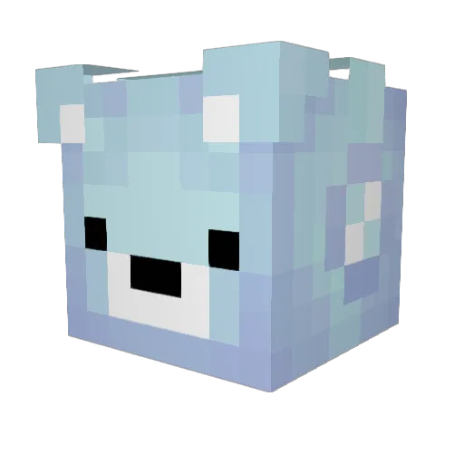 WolfGameYT Minecraft avatar head, 3D render