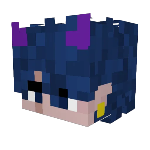 WolfGaming0122 Minecraft avatar head, 3D render
