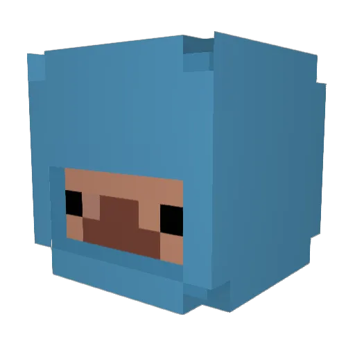 WolfGaming13 Minecraft avatar head, 3D render