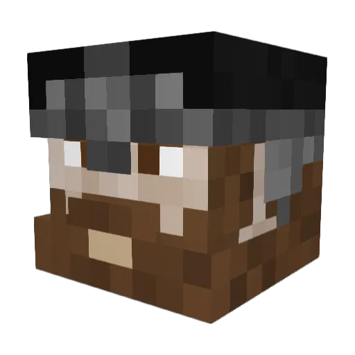 WolfGaming1676 Minecraft avatar head, 3D render