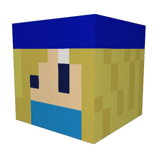WolfGirlCookie Minecraft avatar head, 3D render