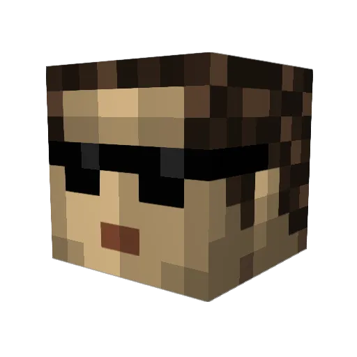 WolfGunblade Minecraft avatar head, 3D render