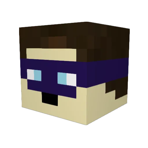 WolfHaleyz Minecraft avatar head, 3D render