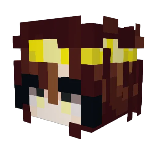 WolfHsu Minecraft avatar head, 3D render