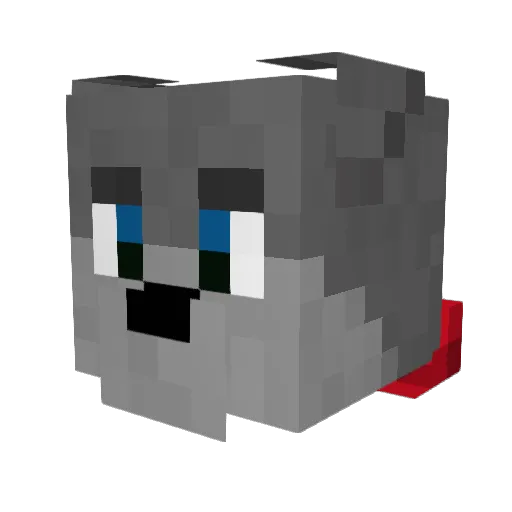 WolfM43 Minecraft avatar head, 3D render