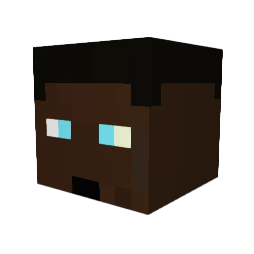 WolfMeUp Minecraft avatar head, 3D render