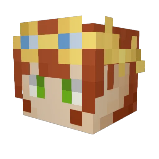 WolfMelons Minecraft avatar head, 3D render