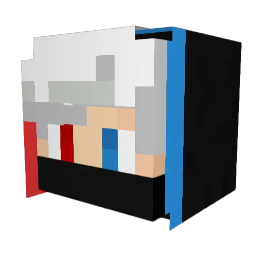 WolfMeow Minecraft avatar head, 3D render