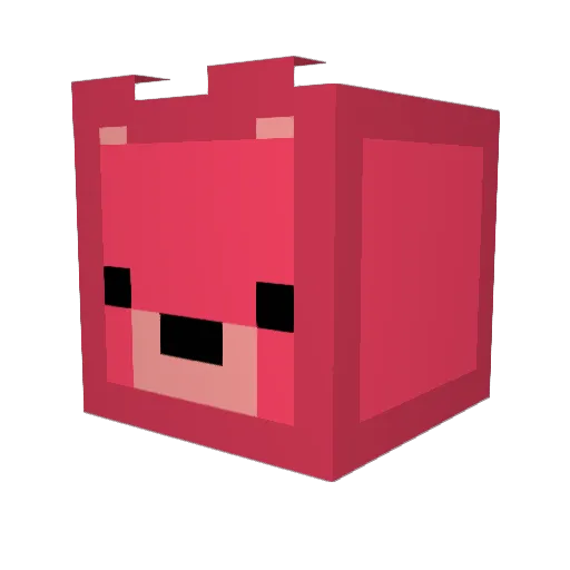 WolfMiddie Minecraft avatar head, 3D render