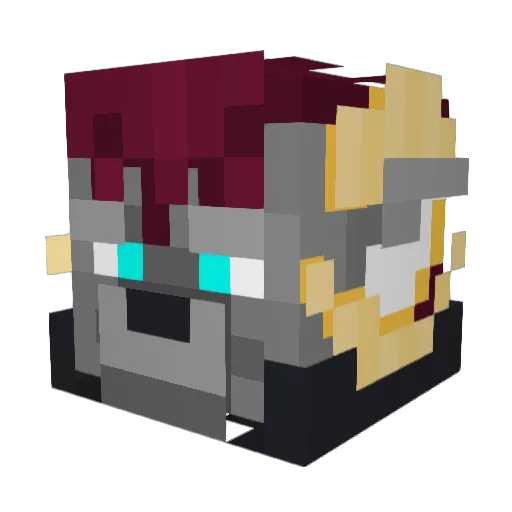 WolfOfHearts Minecraft avatar head, 3D render