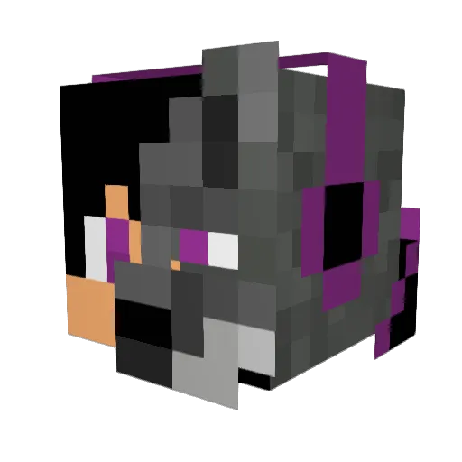 WolfPVPer Minecraft avatar head, 3D render