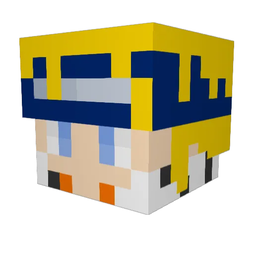 WolfPup7638 Minecraft avatar head, 3D render