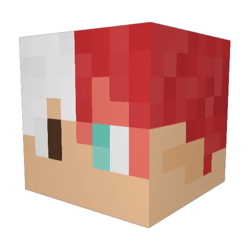 WolfQueen97 Minecraft avatar head, 3D render
