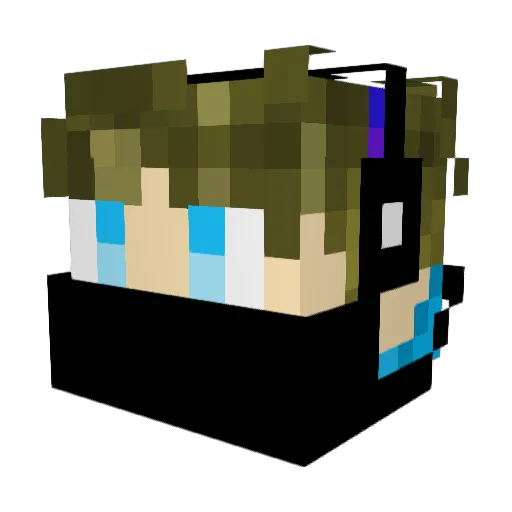WolfRaider419 Minecraft avatar head, 3D render