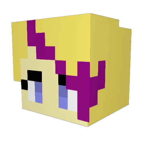 WolfRose10 Minecraft avatar head, 3D render