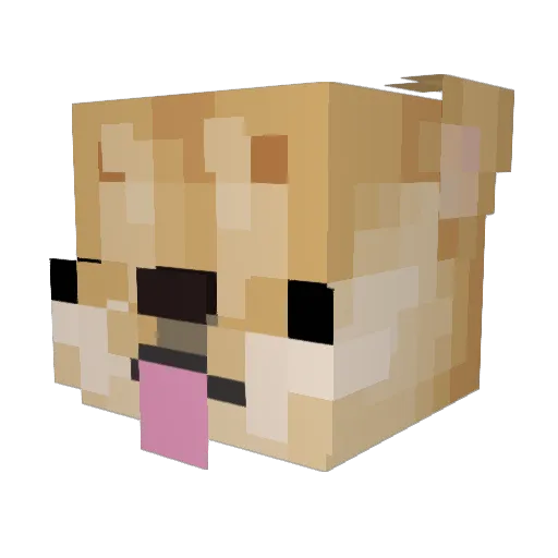 WolfSnack Minecraft avatar head, 3D render