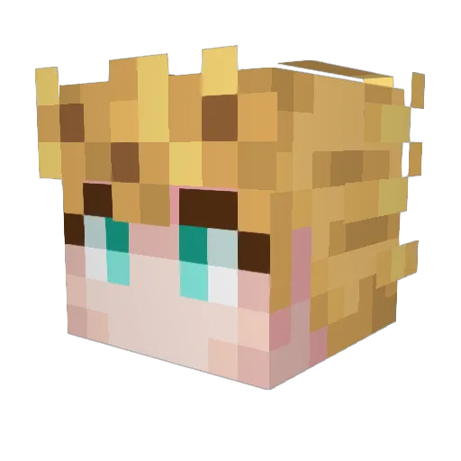 WolfSpice Minecraft avatar head, 3D render