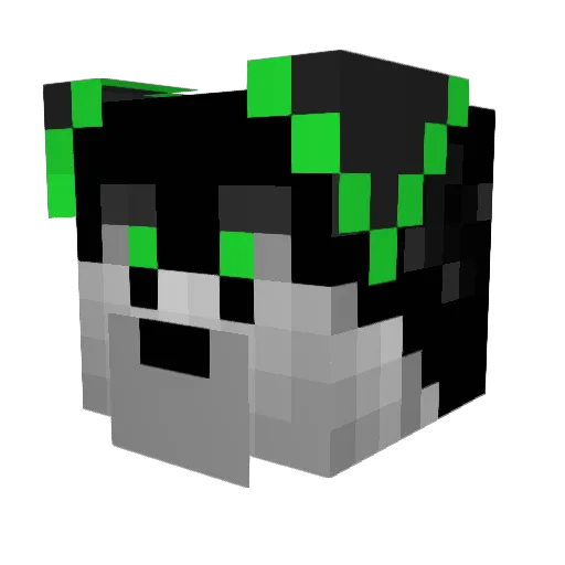 WolfSpike666 Minecraft avatar head, 3D render