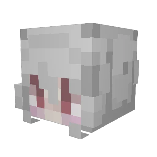 WolfStar28 Minecraft avatar head, 3D render
