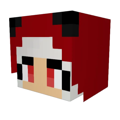 WolfTheGlory Minecraft avatar head, 3D render