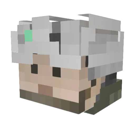 WolfUmbra Minecraft avatar head, 3D render