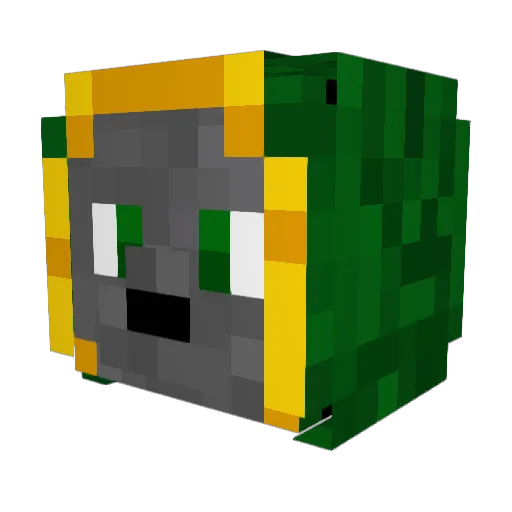 WolfWarlock Minecraft avatar head, 3D render