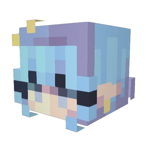 WolfWarpz Minecraft avatar head, 3D render