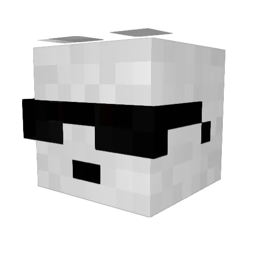 WolfWarrior124 Minecraft avatar head, 3D render