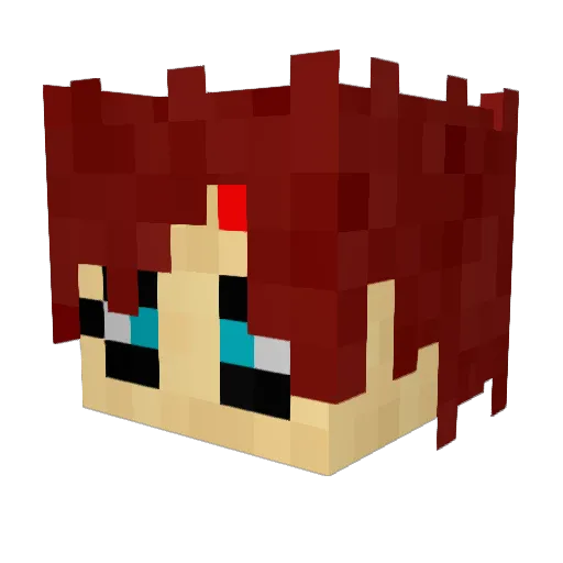 WolfWitch19 Minecraft avatar head, 3D render