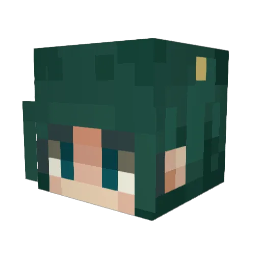 WolfX1903 Minecraft avatar head, 3D render
