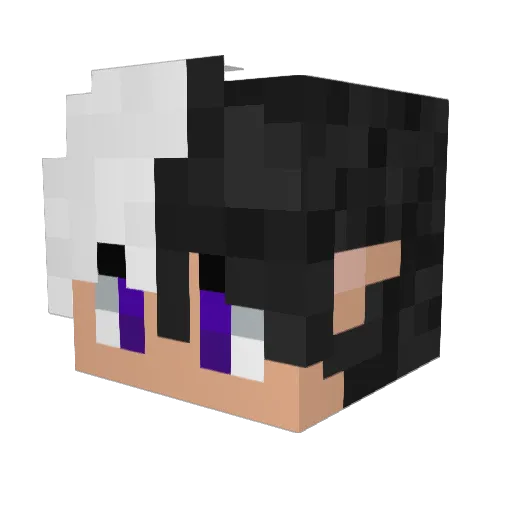WolfZas Minecraft avatar head, 3D render