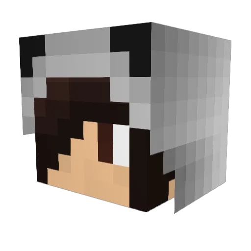 Wolf_205_XL Minecraft avatar head, 3D render